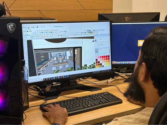 3D visualizations of our designs help us understand the outcome even before execution starts